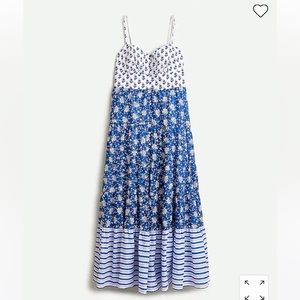 J Crew Button-front maxi dress in mixed block prints 6